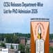 CCSU Releases Department-Wise List for PhD Admission 2026; Check Lists Here